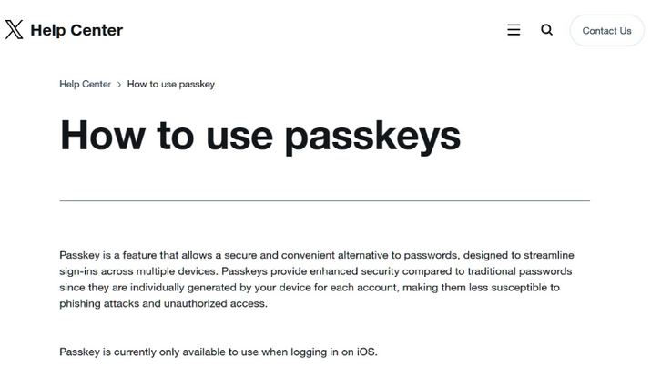 景谷苹果维修店铺分享iOS用户如何通过通行密钥(Passkey)登录 